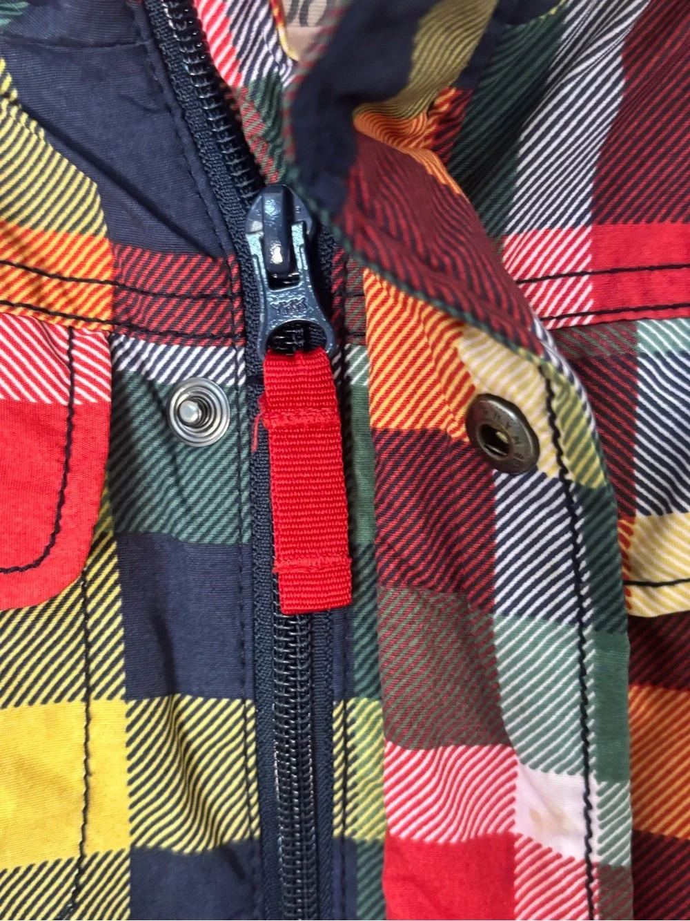 Mini Boden Multicolor Plaid Hooded Jacket Size 3-4 Fall Winter Coat Boys Girls